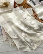 Women's High Waist Ice Silk Pure Cotton Antibacterial Crotch Seamless Underwear