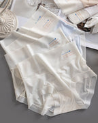 Women's High Waist Ice Silk Pure Cotton Antibacterial Crotch Seamless Underwear