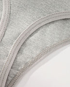Women's Low-Rise Colorblock Heart-Shaped Lettering Cotton Thong Briefs