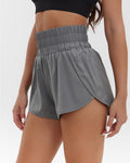 Women's Solid Color High Waist Casual Comfortable Stretch Quick-Drying Sports Shorts