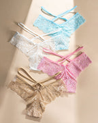 Sexy Jacquard Lace Low Rise Briefs