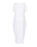 Women's Solid Color Bat Sleeve Casual Comfortable Short Sleeve Dress