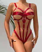 Sexy Hollow Adjustable Wide Strap Bodysuit