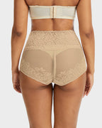 3-Pack High-Waist Lace V-Shaped Breathable Tummy-Control Panties