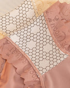 Mid-Rise Antibacterial Crotch Breathable Seamless Lace Satin Briefs