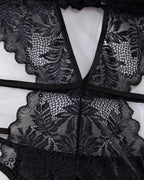 Sexy Lace Suspenders With Heart Ring Decoration One-Piece Pajamas