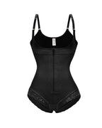 Women Shapewear Tummy Control Fajas Colombianas Body Shaper Zipper Open Bust Bodysuit