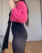 High-waisted Tummy-controlling Hip-lifting Stretch Leggings