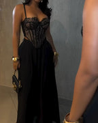 Sexy Diamond Lace Shaping Gathered Fishbone Tube Top