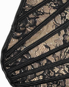 Sexy Diamond Lace Shaping Gathered Fishbone Tube Top