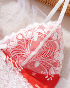 Sexy Halloween Print Lace Suspender and Shorts Loungewear Set