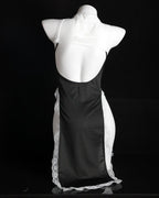 Halloween Sexy Nun Costume Role Play Hollow Slit Long Dress with Stockings Set