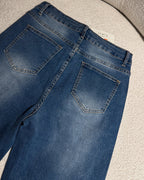 Diamond Front Casual Straight Jeans