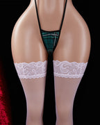Sexy Cosplay Plaid Hollow Bodysuit Set