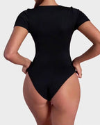 Women's Tummy-Control Seamless Shaping Short-Sleeved Bodysuit
