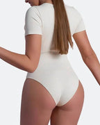 Women's Tummy-Control Seamless Shaping Short-Sleeved Bodysuit