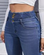 Women's High-stretch Fleece-lined Thickened Jeans