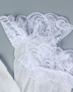 Floral Lace Stitching Stretch Mesh Sexy Pajamas and Stockings Set