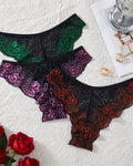 3-pack Low Rise Colorblock Stretch Lace Briefs