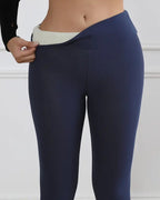 Winter High Waist Elastic Thickened Warm Wool Lined Casual Sports Leggings