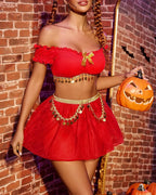 Halloween Sexy See-Through Mesh Role Playing Lingerie Set