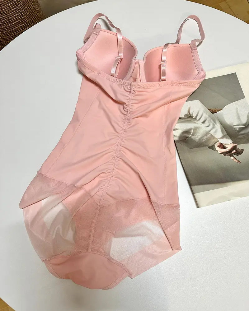 Women's Tummy-Control Sleeveless Tube Top Hip Lace One-Piece Body Shaper