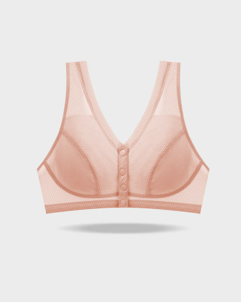 Women's Front-closure Wire-free Breathable Comfortable Bra
