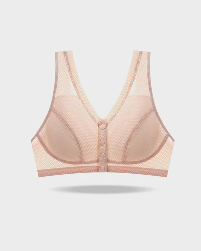 Women's Front-closure Wire-free Breathable Comfortable Bra
