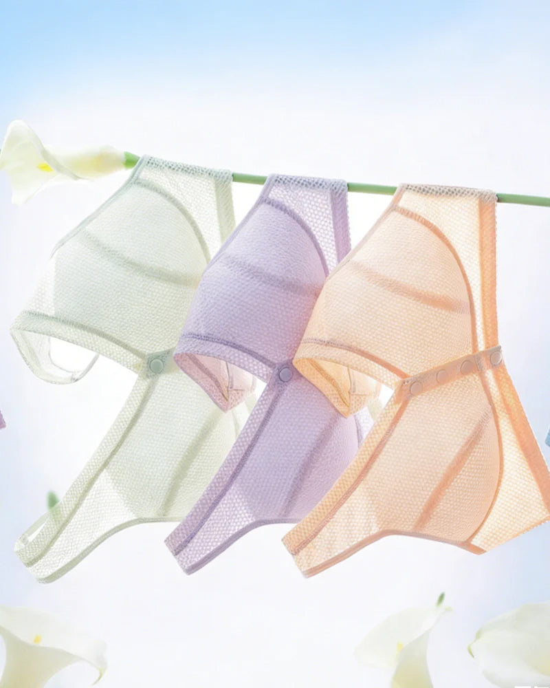 Women's Front-closure Wire-free Breathable Comfortable Bra