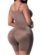 Comfy Tummy Control Shapewear Bodysuit Mid Thigh With Built-In Bra