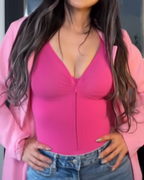 Women's Solid Color Tummy Tuck Seamless Zipper Body Shaper