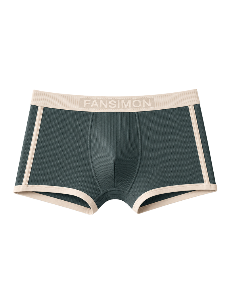 Men's Mid-Rise Simple Breathable Boxer Briefs