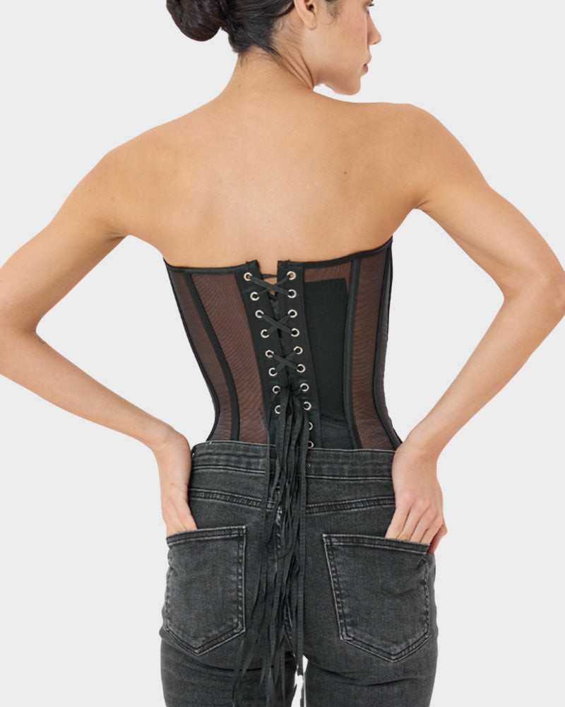 Sleek Mesh Supportive Push-Up Corset