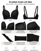Women's Deep V-Neck Seamless Low Back Bra