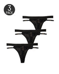 Multiple-Pack Sexy Lace Mesh Metal Buckle Decoration Thongs