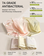 5-Pack Mid Waist Seamless Modal Silk Antibacterial Crotch Briefs