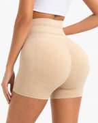 High Waist Tummy Control Hook-eye Hip-enhancing Shaping Shorts