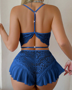 Sexy Lace Sheer Cut-Out Open Crotch Bodysuit