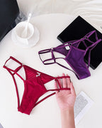 Cutout Crossover Strap Thongs