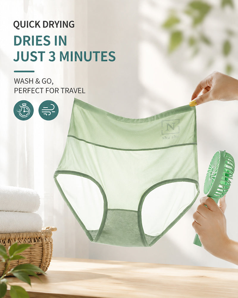 5-Pack High Waist Ice Silk Seamless Breathable Briefs