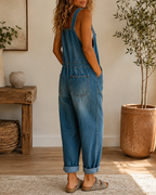 Vintage Loose Fit Casual Denim Jumpsuit