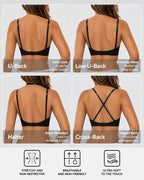 Women's Deep V Seamless Invisible Adjustable Strap Bra
