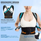 Adult Breathable Mesh Support Invisible Shoulder Open Back Posture Back Corrector