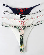 Double-Layer String Cotton T-Back Thong
