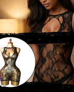 Sexy Lingerie Women's Sexy Net Stockings Open File One-piece Stockings Hollow Temptation
