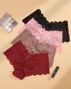 European And American Style Sexy Lace Women's Low-Lise Seamless Cut-Out Briefs