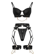 Sexy Punk Style Metal Chain Strappy Lingerie Set