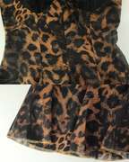 Sexy Leopard Print Mesh Lace-Up Slip Dress