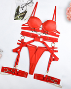 Sexy Punk Style Metal Chain Strappy Lingerie Set