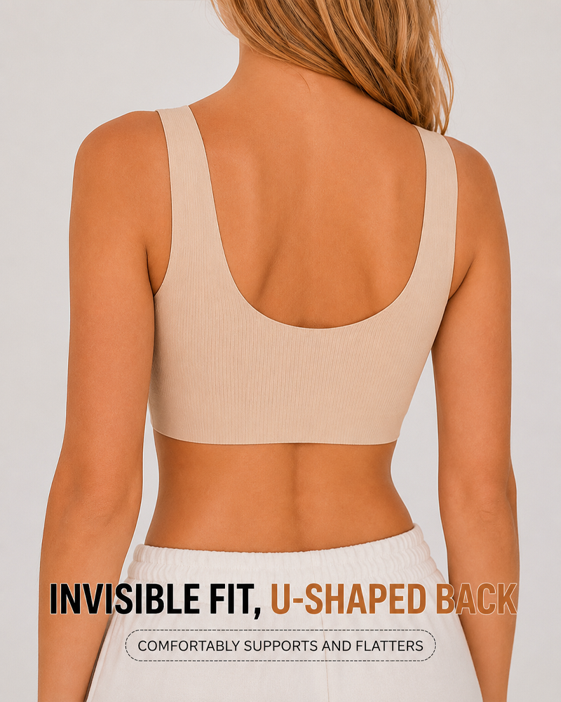 Front Closure Seamless Comfortable Wire-free Bra